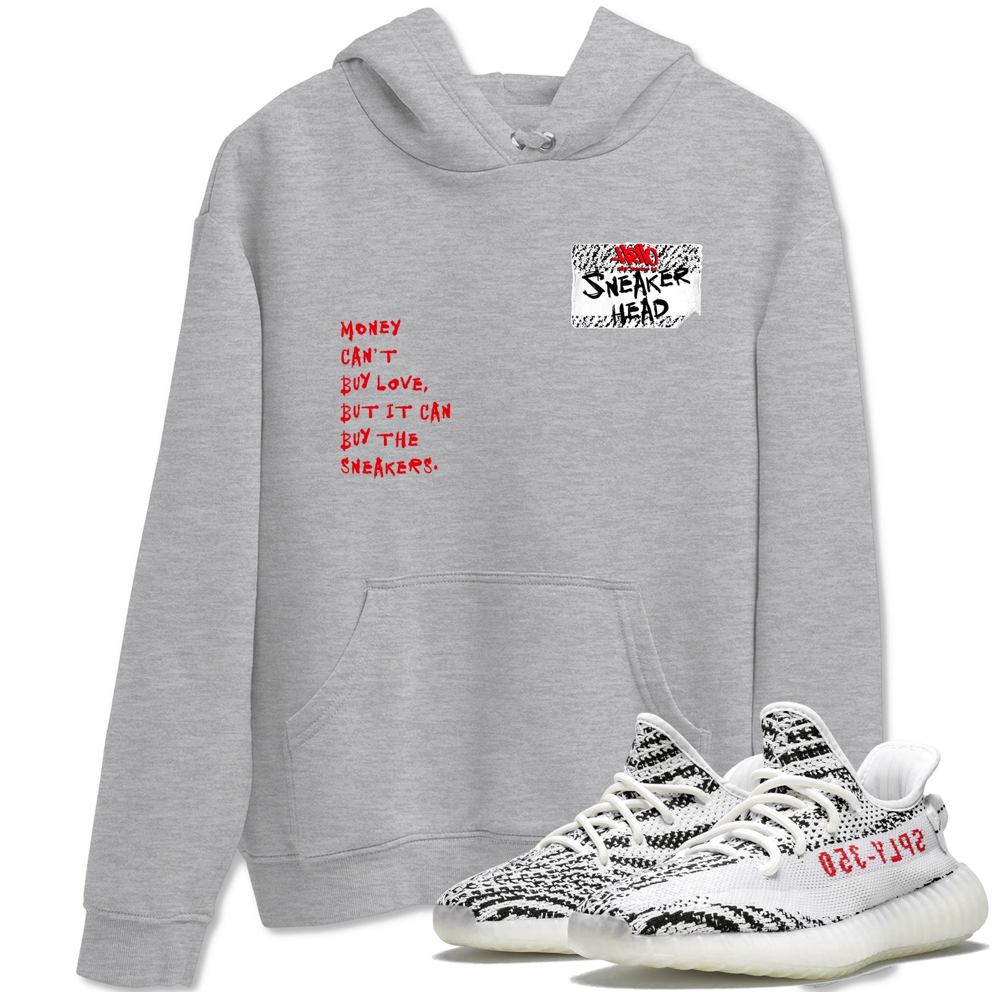 Yeezy 350 Zebra shirts to match jordans Sneakerhead Badge sneaker match tees Yeezy 350 Zebra match shoes to clothes SNRT Sneaker Tees unisex cotton Heather Grey 1 shirts