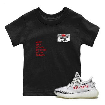 Yeezy 350 Zebra shirts to match jordans Sneakerhead Badge sneaker match tees Yeezy 350 Zebra match shoes to clothes SNRT Sneaker Tees Youth Baby Black 1 tee