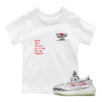 Yeezy 350 Zebra shirts to match jordans Sneakerhead Badge sneaker match tees Yeezy 350 Zebra match shoes to clothes SNRT Sneaker Tees Youth Baby White 1 tee