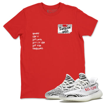 Yeezy 350 Zebra shirts to match jordans Sneakerhead Badge sneaker match tees Yeezy 350 Zebra match shoes to clothes SNRT Sneaker Tees unisex cotton Red 1 shirts