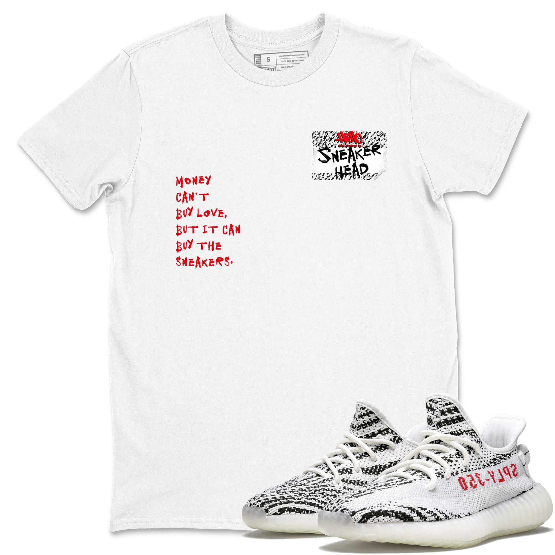 Yeezy 350 Zebra shirts to match jordans Sneakerhead Badge sneaker match tees Yeezy 350 Zebra match shoes to clothes SNRT Sneaker Tees unisex cotton White 1 shirts