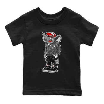 3s Black Cement shirts to match jordans Sneakerhead Elephant sneaker match tees Air Jordan 3 Retro OG Black Cement match shoes to clothes SNRT Sneaker Tees Youth Baby Black 2 tee