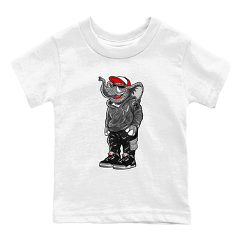 3s Black Cement shirts to match jordans Sneakerhead Elephant sneaker match tees Air Jordan 3 Retro OG Black Cement match shoes to clothes SNRT Sneaker Tees Youth Baby White 2 tee