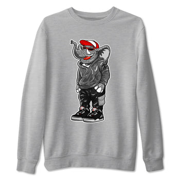 3s Black Cement shirts to match jordans Sneakerhead Elephant sneaker match tees Air Jordan 3 Retro OG Black Cement match shoes to clothes SNRT Sneaker Tees unisex cotton Heather Grey 2 shirts