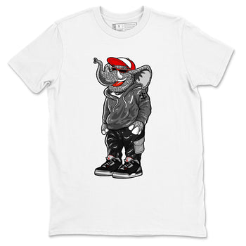 3s Black Cement shirts to match jordans Sneakerhead Elephant sneaker match tees Air Jordan 3 Retro OG Black Cement match shoes to clothes SNRT Sneaker Tees unisex cotton White 2 shirts