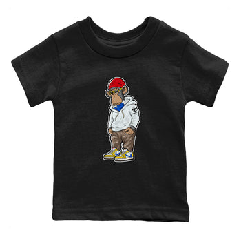 Air Jordan 1 Low x Travis Scott x Canary shirt to match jordans Sneakerhead Monkey sneaker tees Air Jordan 1 Travis Scott Canary Streetwear Brand SNRT Sneaker Release Tees baby toddler Black 2 cotton Shirt