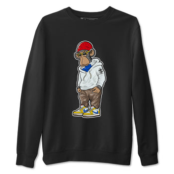 Air Jordan 1 Low x Travis Scott x Canary shirt to match jordans Sneakerhead Monkey sneaker tees AJ1 Travis Scott Canary Streetwear Brand SNRT Sneaker Tees unisex cotton Black 2 crew neck shirt