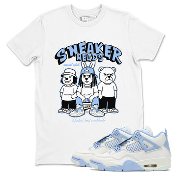 Sneakerhead Social Club sneaker match t-shirt styled to complete your fit with the Air Jordan 4 Aluminum sneakers, shown in White 1.