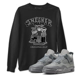 4s Wet Cement shirts to match jordans Sneakerhead Social Club sneaker match tees Air Jordan 4 Wet Cement SNRT Sneaker Release Tees unisex cotton Black 1 crew neck shirts