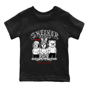 Sneakerhead Social Club baby and kids t-shirt crafted for little sneakerheads to shine with the Air Jordan 4 White Cement sneakers, displayed in Black 2.