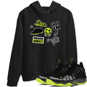 Foams One Black Volt shirts to match jordans Sneakerhead Sticker sneaker match tees Air Foamposite One Black and Volt match shoes to clothes SNRT Sneaker Tees unisex cotton Black 1 shirts