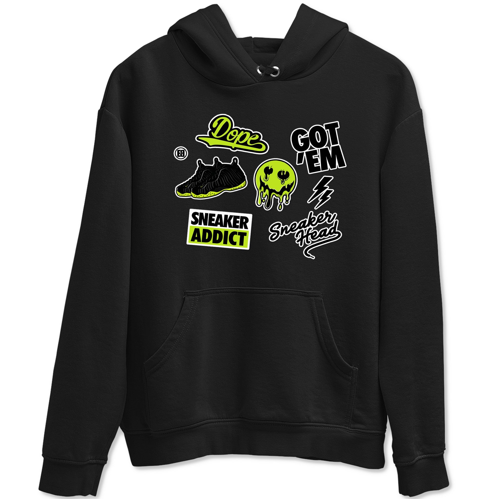 Foams One Black Volt shirts to match jordans Sneakerhead Sticker sneaker match tees Air Foamposite One Black and Volt match shoes to clothes SNRT Sneaker Tees unisex cotton Black 2 shirts