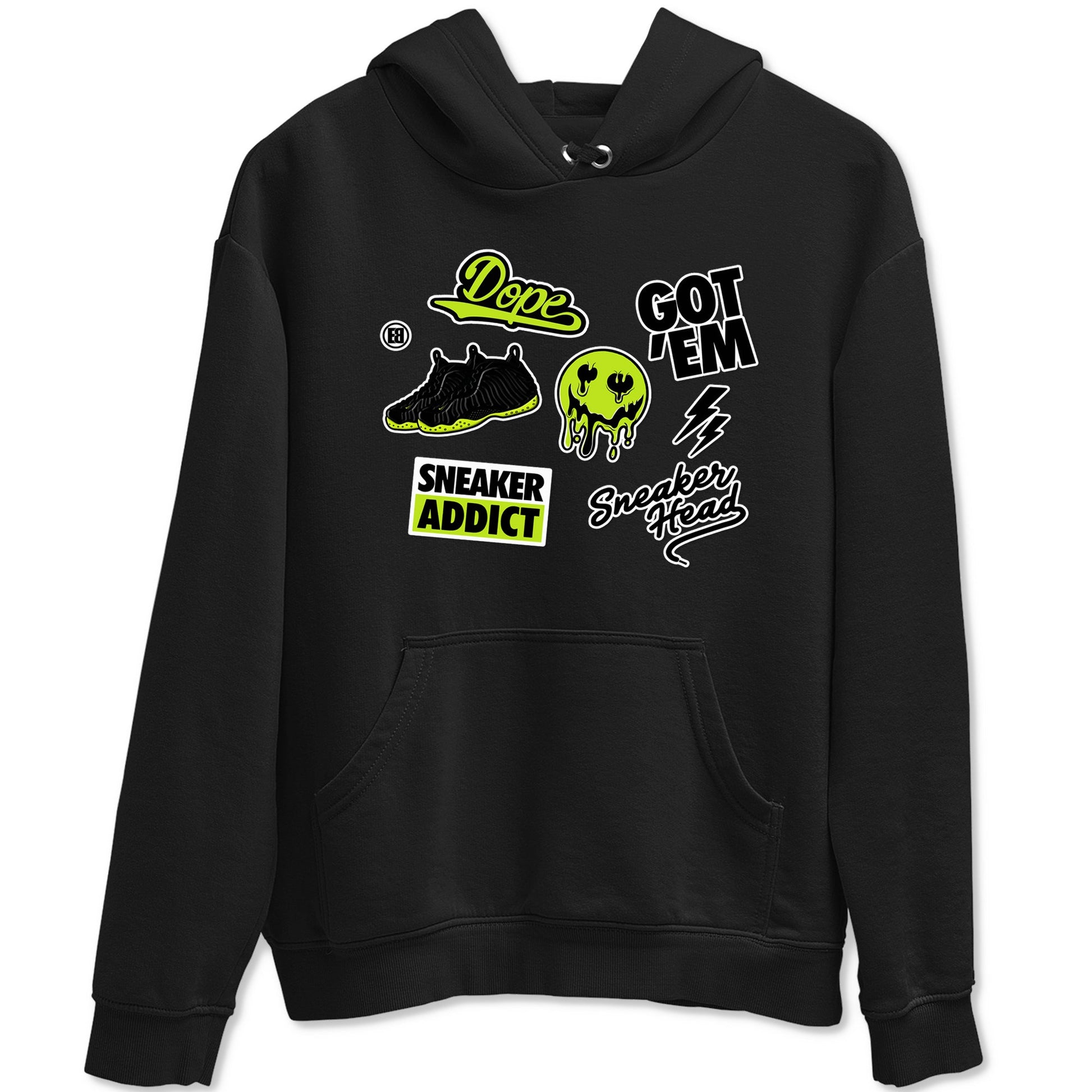Foams One Black Volt shirts to match jordans Sneakerhead Sticker sneaker match tees Air Foamposite One Black and Volt match shoes to clothes SNRT Sneaker Tees unisex cotton Black 2 shirts