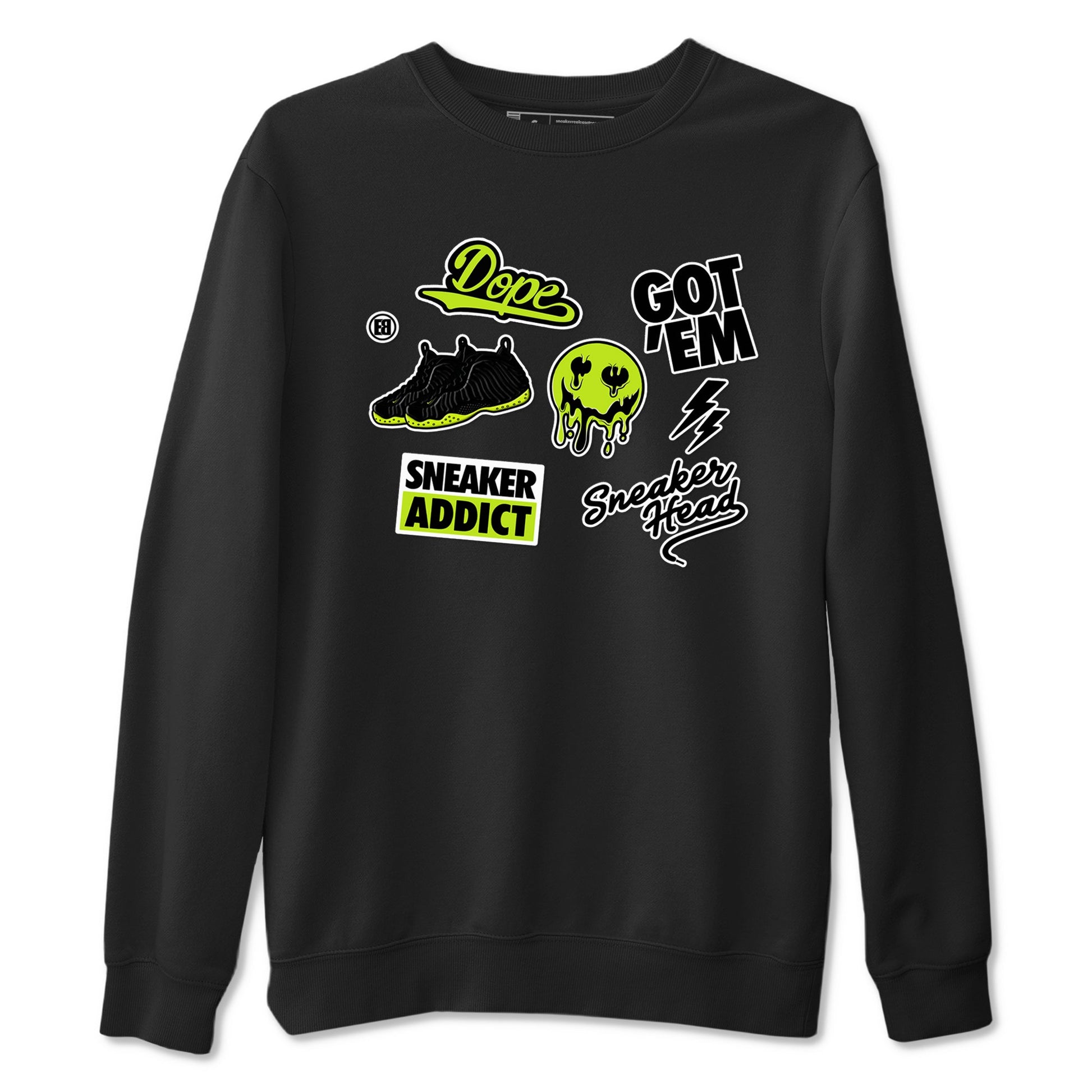 Foams One Black Volt shirts to match jordans Sneakerhead Sticker sneaker match tees Air Foamposite One Black and Volt match shoes to clothes SNRT Sneaker Tees unisex cotton Black 2 shirts