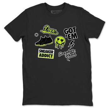 Foams One Black Volt shirts to match jordans Sneakerhead Sticker sneaker match tees Air Foamposite One Black and Volt match shoes to clothes SNRT Sneaker Tees unisex cotton Black 2 shirts