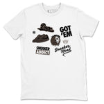 1s Travis Scott Velvet Brown shirts to match jordans Sneakerhead Sticker best t shirts to wear with jordans Travis Scott x Air Jordan 1 Low OG Velvet Brown match shoes to clothes SNRT Sneaker Tees unisex cotton White 2 shirts