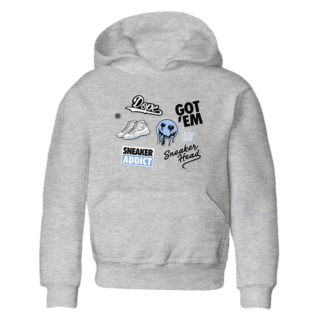 11s Legend Blue shirts to match jordans Sneakerhead Sticker sneaker match tees Air Jordan 11 Legend Blue match shoes to clothes SNRT Sneaker Tees Youth Baby Heather Grey 2 tee