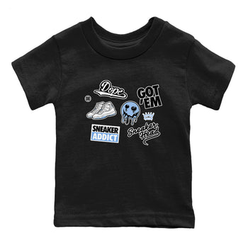11s Legend Blue shirts to match jordans Sneakerhead Sticker sneaker match tees Air Jordan 11 Legend Blue match shoes to clothes SNRT Sneaker Tees Youth Baby Black 2 tee