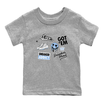 11s Legend Blue shirts to match jordans Sneakerhead Sticker sneaker match tees Air Jordan 11 Legend Blue match shoes to clothes SNRT Sneaker Tees Youth Baby Heather Grey 2 tee