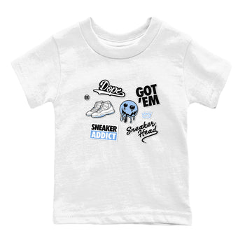11s Legend Blue shirts to match jordans Sneakerhead Sticker sneaker match tees Air Jordan 11 Legend Blue match shoes to clothes SNRT Sneaker Tees Youth Baby White 2 tee
