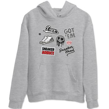 3s Cement Grey shirts to match jordans Sneakerhead Sticker sneaker match tees Air Jordan 3 Cement Grey SNRT Sneaker Release Tees unisex cotton Heather Grey 2 crew neck shirts