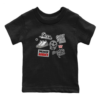 3s Cement Grey shirts to match jordans Sneakerhead Sticker sneaker match tees Air Jordan 3 Cement Grey SNRT Sneaker Release Tees Youth Baby Black 2 crew neck shirts