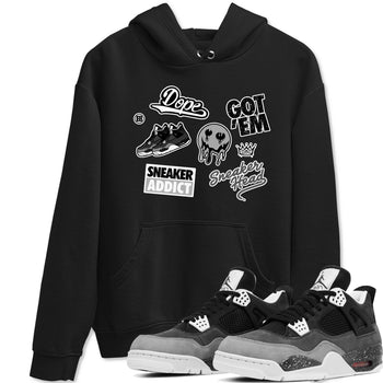 4s Fear shirts to match jordans Sneakerhead Sticker sneaker match tees Air Jordan 4 Retro Fear match shoes to clothes SNRT Sneaker Tees unisex cotton Black 1 shirts