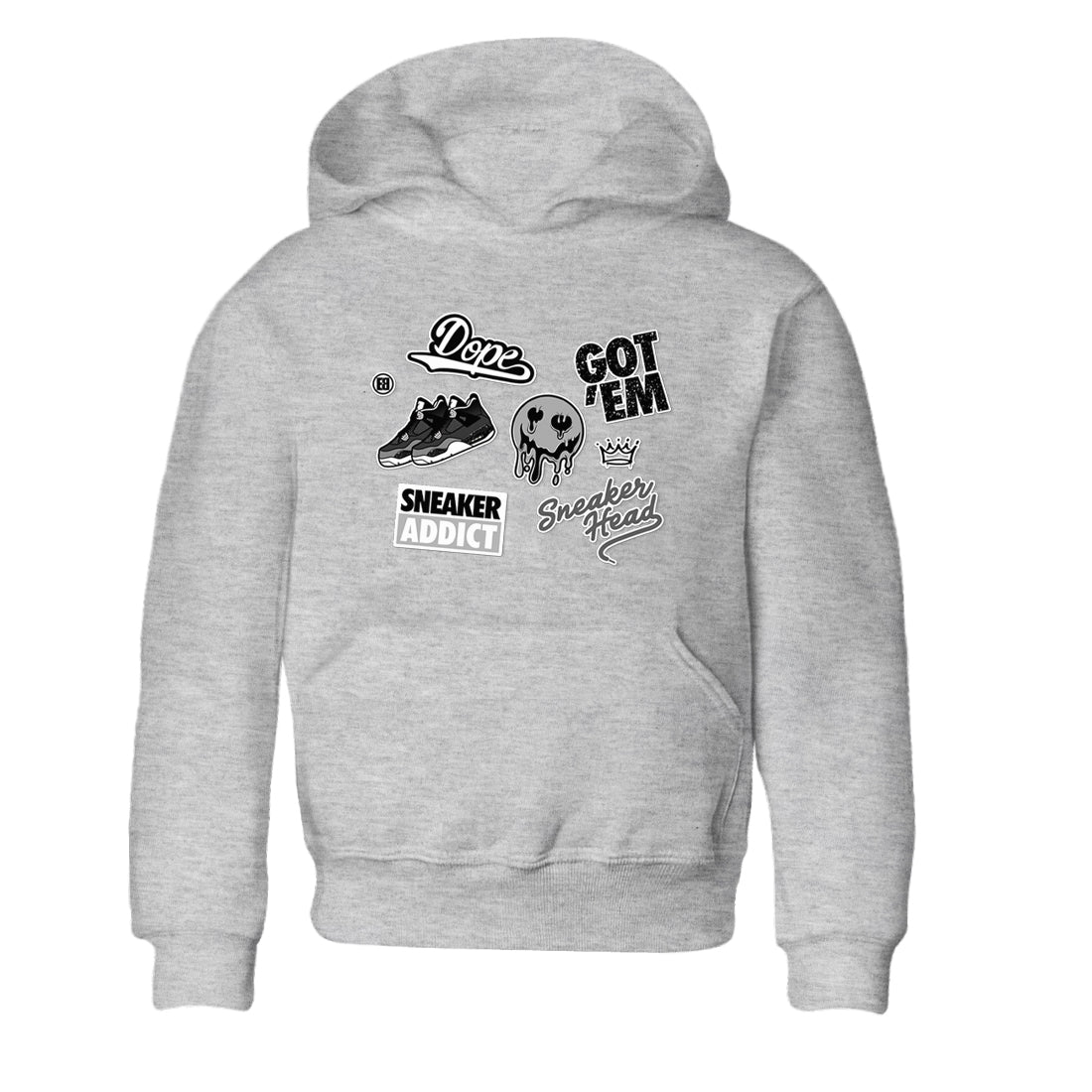 4s Fear shirts to match jordans Sneakerhead Sticker sneaker match tees Air Jordan 4 Retro Fear match shoes to clothes SNRT Sneaker Tees Youth Baby Heather Grey 2 tee