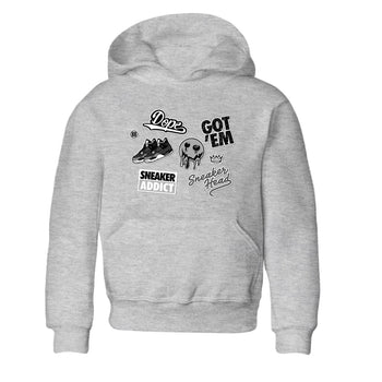 4s Fear shirts to match jordans Sneakerhead Sticker sneaker match tees Air Jordan 4 Retro Fear match shoes to clothes SNRT Sneaker Tees Youth Baby Heather Grey 2 tee