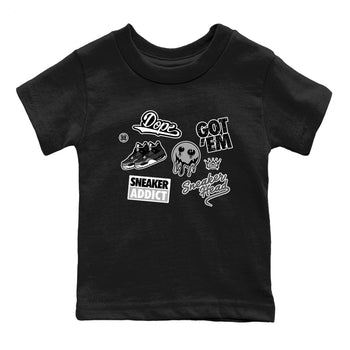 4s Fear shirts to match jordans Sneakerhead Sticker sneaker match tees Air Jordan 4 Retro Fear match shoes to clothes SNRT Sneaker Tees Youth Baby Black 2 tee