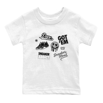 4s Fear shirts to match jordans Sneakerhead Sticker sneaker match tees Air Jordan 4 Retro Fear match shoes to clothes SNRT Sneaker Tees Youth Baby White 2 tee
