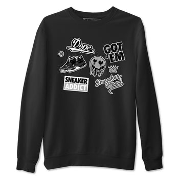 4s Fear shirts to match jordans Sneakerhead Sticker sneaker match tees Air Jordan 4 Retro Fear match shoes to clothes SNRT Sneaker Tees unisex cotton Black 2 shirts
