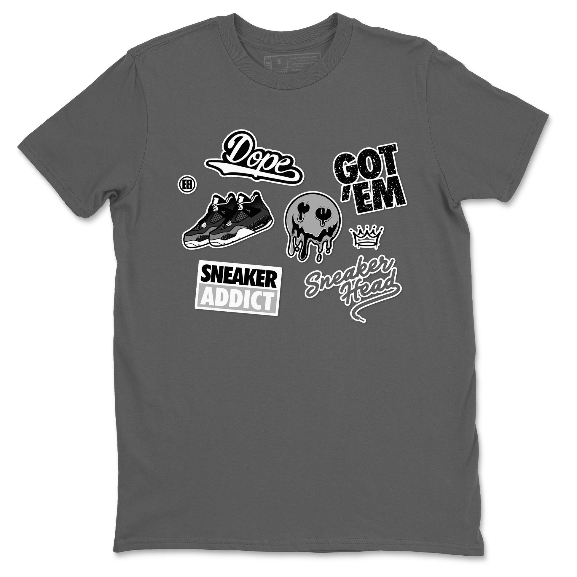 4s Fear shirts to match jordans Sneakerhead Sticker sneaker match tees Air Jordan 4 Retro Fear match shoes to clothes SNRT Sneaker Tees unisex cotton Cool Grey 2 shirts