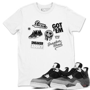 4s Fear shirts to match jordans Sneakerhead Sticker sneaker match tees Air Jordan 4 Retro Fear match shoes to clothes SNRT Sneaker Tees unisex cotton White 1 shirts