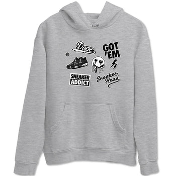 AJ4 White Thunder shirts to match jordans Sneakerhead Sticker sneaker match tees Air Jordan 4 White Thunder SNRT Sneaker Tees streetwear brand Heather Grey 2 unisex cotton tee