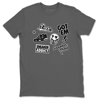 AJ4 White Thunder shirts to match jordans Sneakerhead Sticker sneaker match tees Air Jordan 4 White Thunder SNRT Sneaker Tees streetwear brand Cool Grey 2 unisex cotton tee