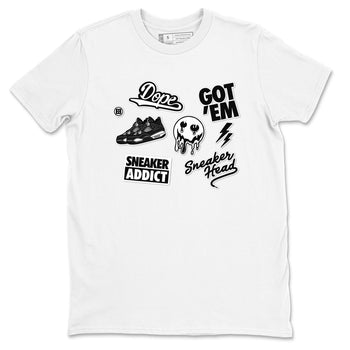 AJ4 White Thunder shirts to match jordans Sneakerhead Sticker sneaker match tees Air Jordan 4 White Thunder SNRT Sneaker Tees streetwear brand White 2 unisex cotton tee