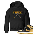 Air Jordan 1 High OG Black Metallic Gold shirts to match jordans Sneakerhead Vibes sneaker match tees Jordan 1 Black Metallic Gold SNRT Sneaker Tees streetwear brand Baby and Youth Black 1 cotton tee