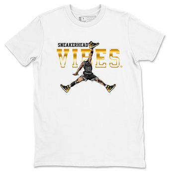 Air Jordan 1 High OG Black Metallic Gold shirts to match jordans Sneakerhead Vibes sneaker match tees Jordan 1 Black Metallic Gold SNRT Sneaker Tees streetwear brand White 2 unisex cotton tee
