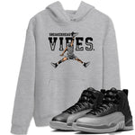 12s Black Wolf Grey shirts to match jordans Sneakerhead Vibes sneaker match tees Air Jordan 12 Black Wolf Grey SNRT Sneaker Release Tees unisex cotton Heather Grey 1 crew neck shirts