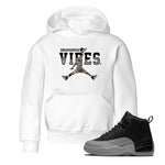 12s Black Wolf Grey shirts to match jordans Sneakerhead Vibes sneaker match tees Air Jordan 12 Black Wolf Grey SNRT Sneaker Release Tees Youth Baby White 1 crew neck shirts