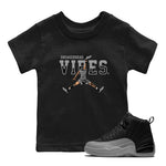 12s Black Wolf Grey shirts to match jordans Sneakerhead Vibes sneaker match tees Air Jordan 12 Black Wolf Grey SNRT Sneaker Release Tees Youth Baby Black 1 crew neck shirts