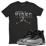 12s Black Wolf Grey shirts to match jordans Sneakerhead Vibes sneaker match tees Air Jordan 12 Black Wolf Grey SNRT Sneaker Release Tees unisex cotton Black 1 crew neck shirts