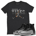 12s Black Wolf Grey shirts to match jordans Sneakerhead Vibes sneaker match tees Air Jordan 12 Black Wolf Grey SNRT Sneaker Release Tees unisex cotton Charcoal Heather 1 crew neck shirts