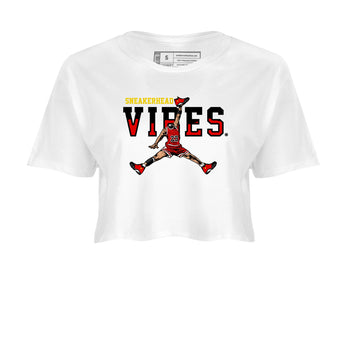 Sneakerhead Vibes womens crop tee perfect shirts to match jordans the Air Jordan 14 Challenge Red sneakers — the perfect match in White 2.