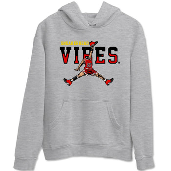 Sneakerhead Vibes sneaker match t-shirt styled to complete your fit with the Air Jordan 14 Challenge Red sneakers, graphic shirts in Heather Grey 2.