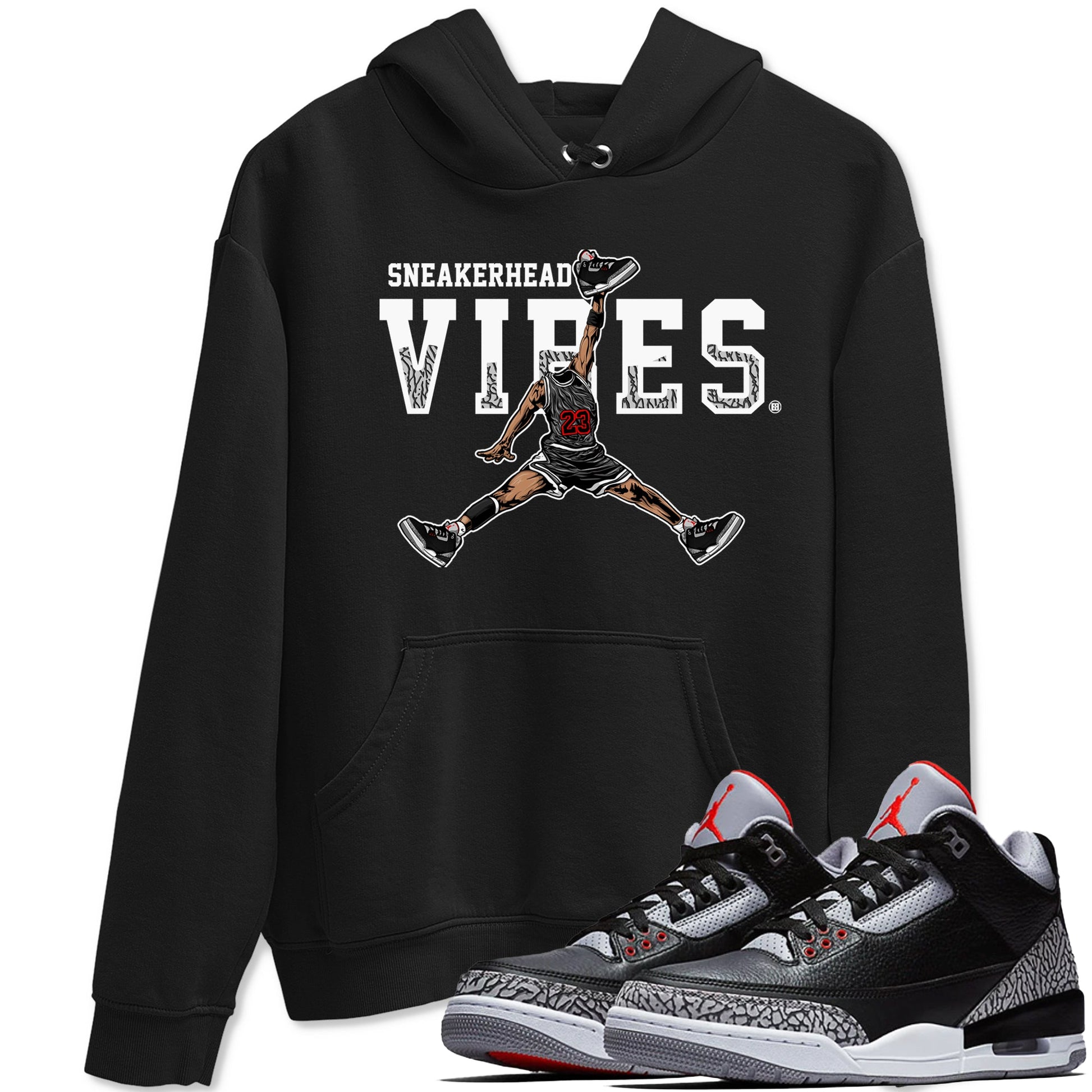 3s Black Cement shirts to match jordans Sneakerhead Vibes sneaker match tees Air Jordan 3 Retro OG Black Cement match shoes to clothes SNRT Sneaker Tees unisex cotton Black 1 shirts