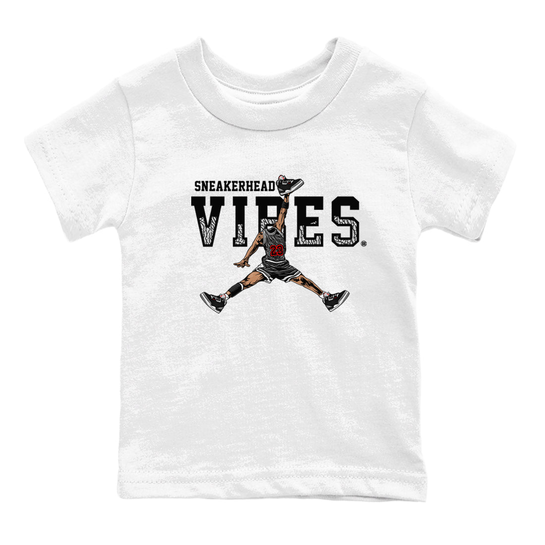 3s Black Cement shirts to match jordans Sneakerhead Vibes sneaker match tees Air Jordan 3 Retro OG Black Cement match shoes to clothes SNRT Sneaker Tees Youth Baby White 2 tee