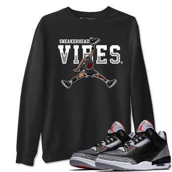 3s Black Cement shirts to match jordans Sneakerhead Vibes sneaker match tees Air Jordan 3 Retro OG Black Cement match shoes to clothes SNRT Sneaker Tees unisex cotton Black 1 shirts