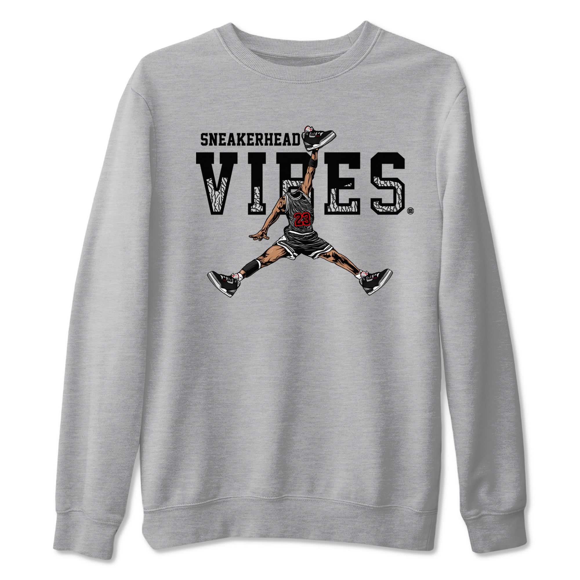 3s Black Cement shirts to match jordans Sneakerhead Vibes sneaker match tees Air Jordan 3 Retro OG Black Cement match shoes to clothes SNRT Sneaker Tees unisex cotton Heather Grey 2 shirts